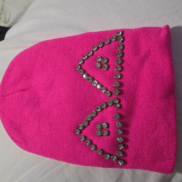 Pink Rhinestone Beanie - Picture 2 of 3